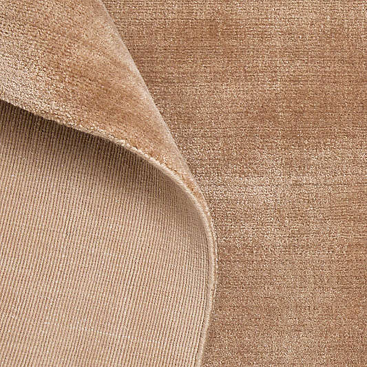 Portraits Performance Warm Rose Handwoven Area Rug by Laura Harrier and Tiffany Howell