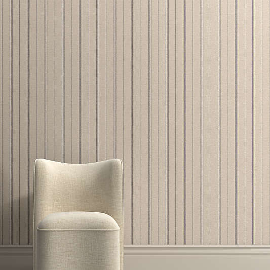 Provencal Navy Blue Stripe Wallpaper
