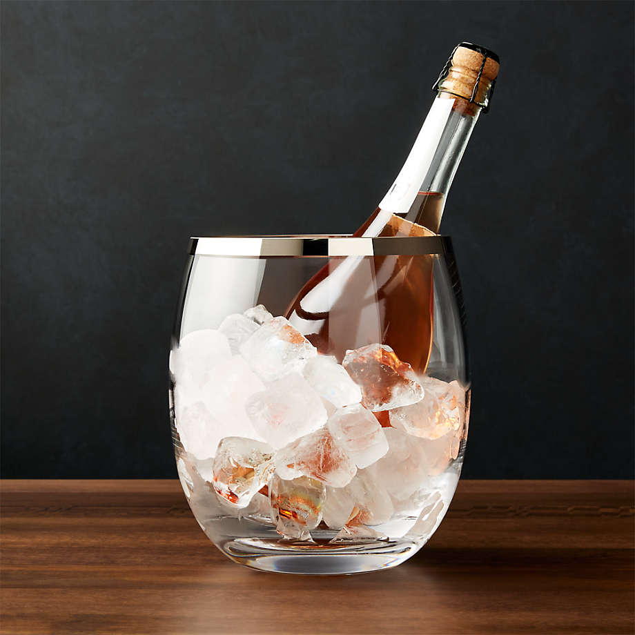 Crate & Barrel Pryce Champagne Ice Basket