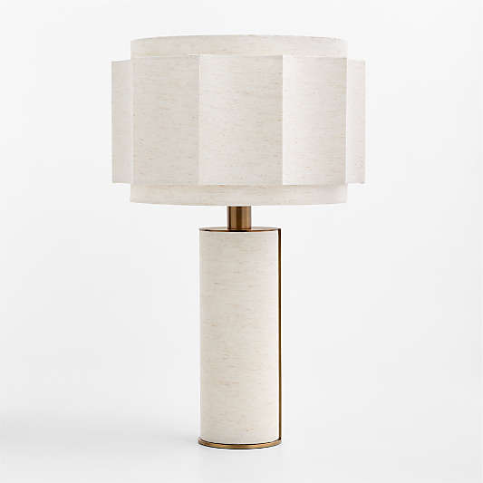 Pista 28.5" Ivory Fabric Table Lamp with Fabric Shade by Venus Williams
