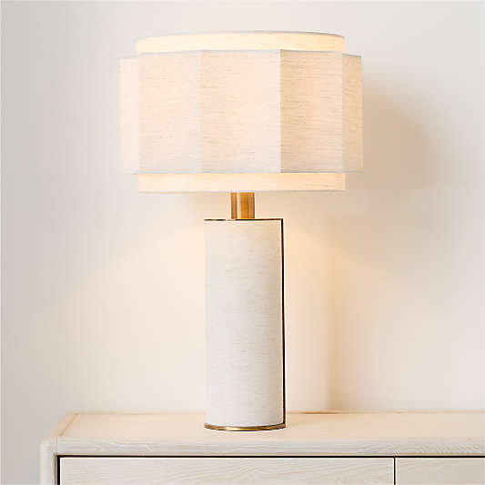 Pista 28.5" Ivory Fabric Table Lamp with Fabric Shade by Venus Williams