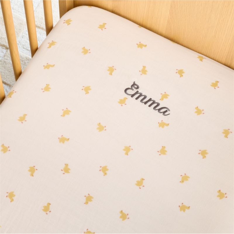 Pata Sunwashed 100% Organic Cotton Baby Crib Fitted Sheet - image 3 of 7