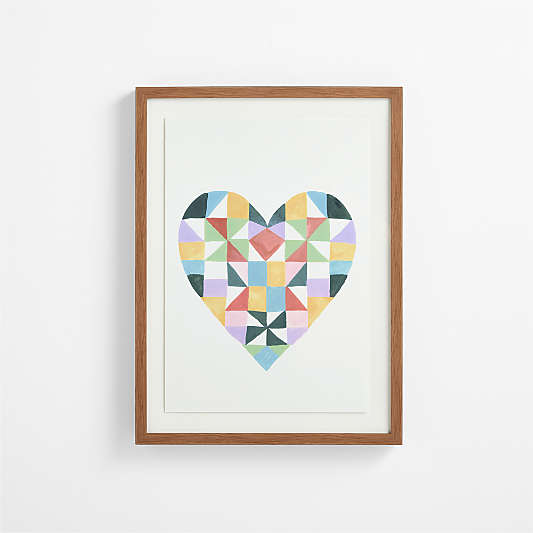 Patchwork Heart by Gemma Koomen Framed Wall Art Print