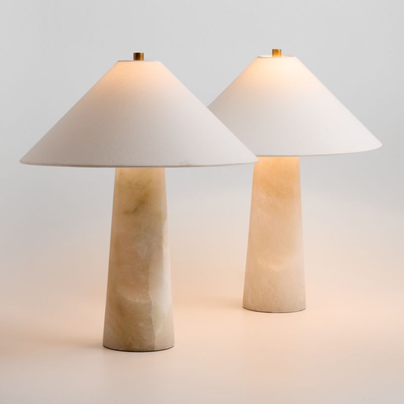Petra Alabaster Table Lamp with Fabric Shade 24.5" - image 5 of 8