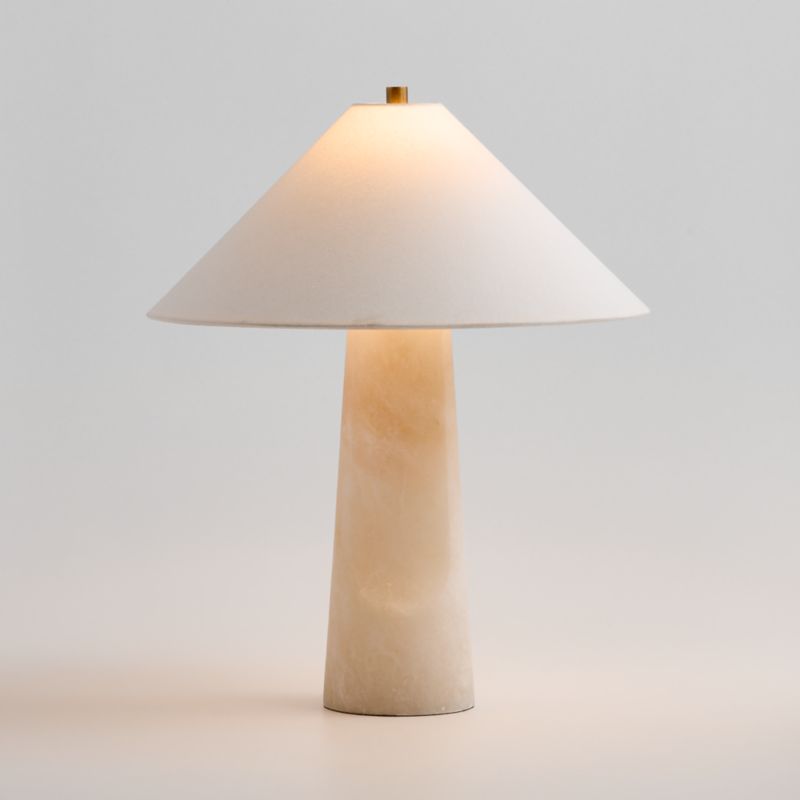 Petra Alabaster Table Lamp with Fabric Shade 24.5" - image 2 of 8