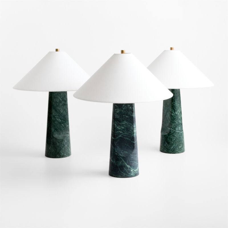 Petra Green Marble Table Lamp with Fabric Shade 24.5" - image 3 of 8