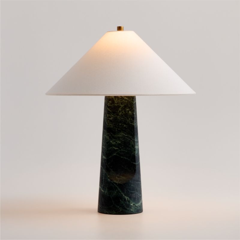Petra Green Marble Table Lamp with Fabric Shade 24.5" - image 2 of 8