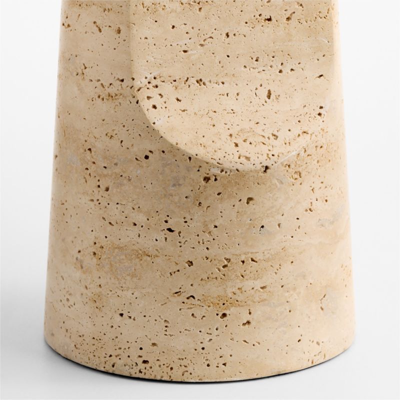 Petra Travertine Table Lamp with Fabric Shade 24.5" - image 3 of 7