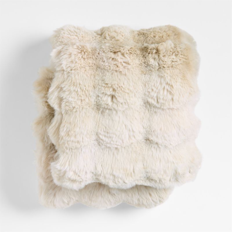 Pucker Arctic Ivory Faux Fur Baby Stroller Blanket - image 0 of 4