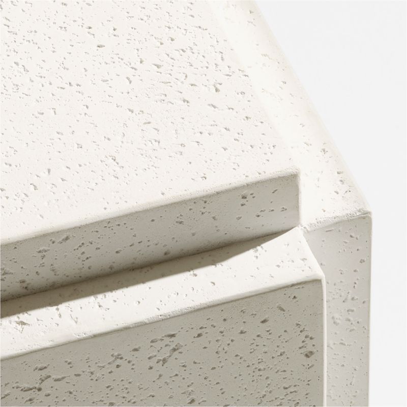 Puebla 16" Off-White Square Concrete Outdoor Side Table