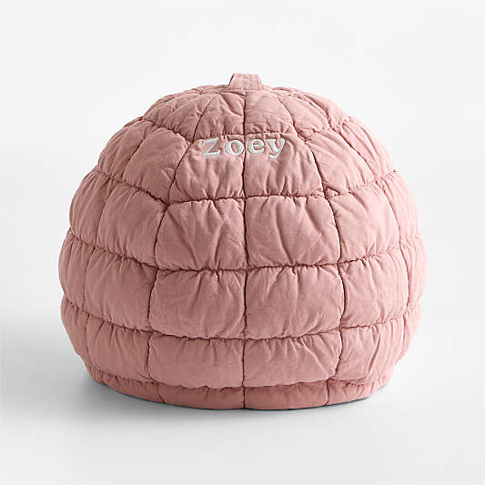 Orchid Rose Small 30" Organic Cotton Kids Puffy Bean Bag Chair