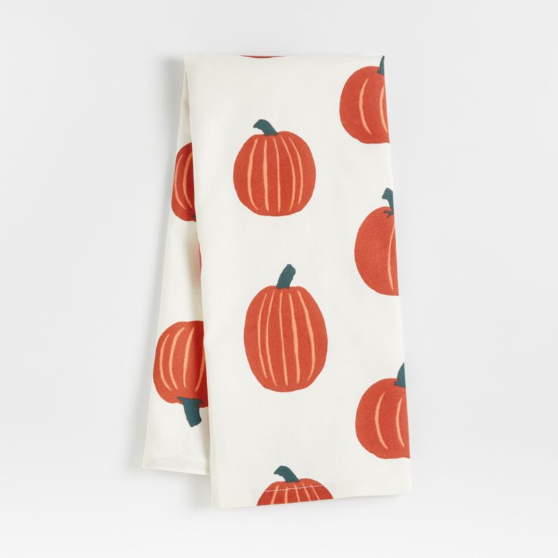 Pumpkin Printed Kitchen Towel + Reviews Crate & Barrel