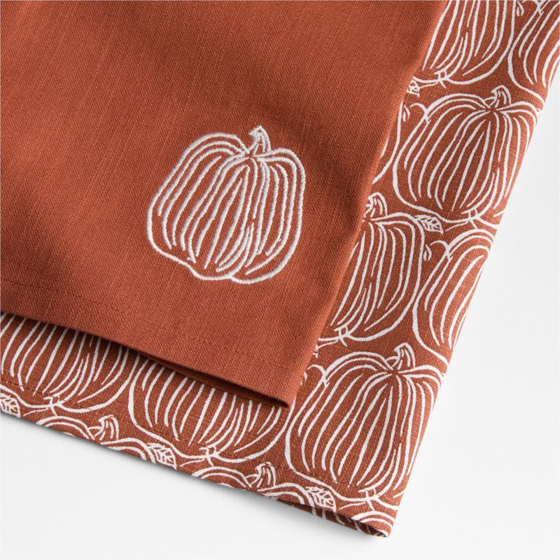 Pumpkin Organic Cotton Kitchen Towels, Set of 2 - image 1 of 2