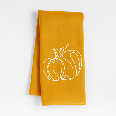 View Pumpkin Embroidered Dish Towel details