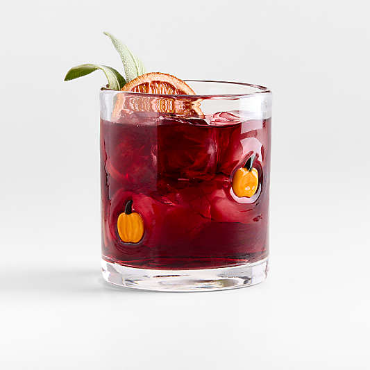 Halloween Pumpkin Icon 14-Oz. Double Old-Fashioned Glass