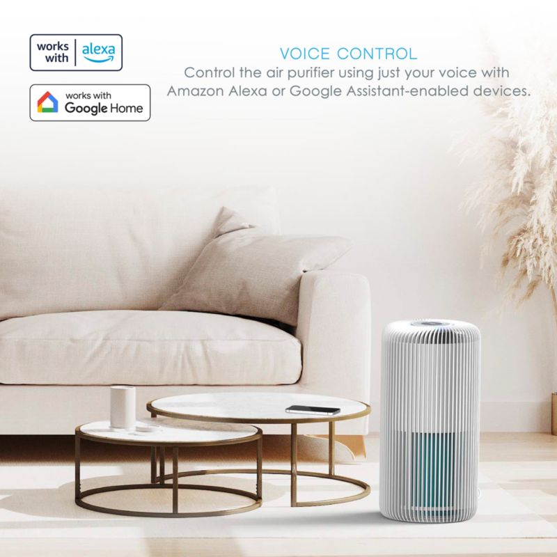 Pure Enrichment Smart 5-in-1 True HEPA Air Purifier with UV-C Light and ...