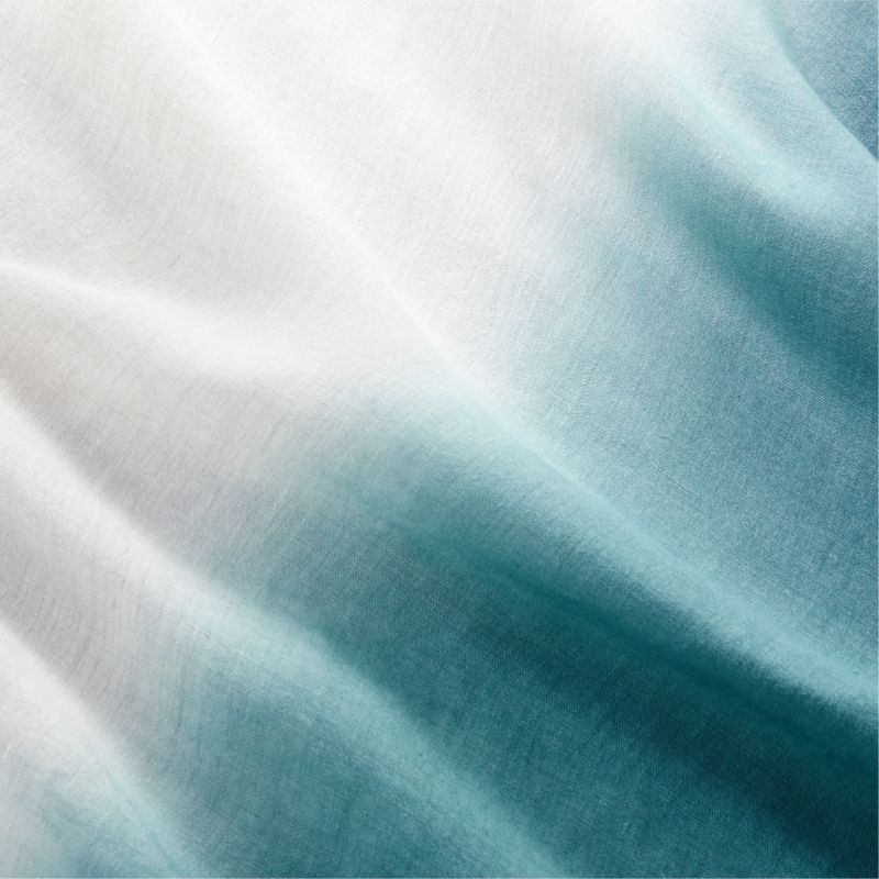 Pure Linen Dip-Dye Blue Euro Sham - image 4 of 4