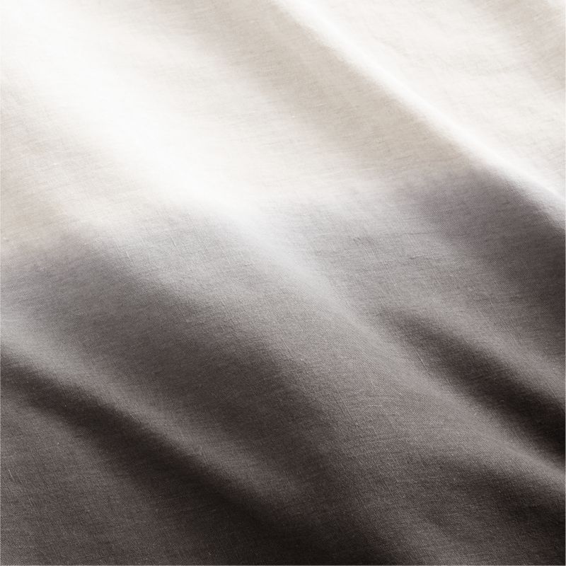 Pure Linen Dip-Dye Black Full/Queen Duvet Cover
