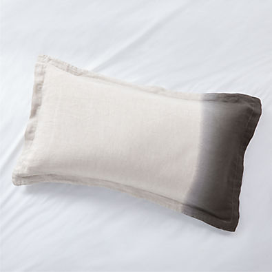 View Pure Linen Dip-Dye Black King Sham details