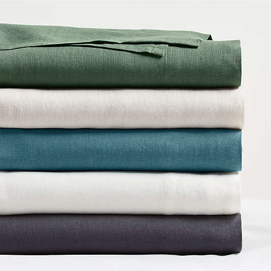 Pure Linen Warm White King Pillowcases, Set of 2