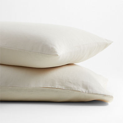View Pure Linen Natural Standard Pillowcases, Set of2 details