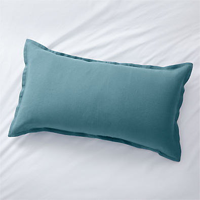View Pure Linen Solid Teal King Pillow Sham details