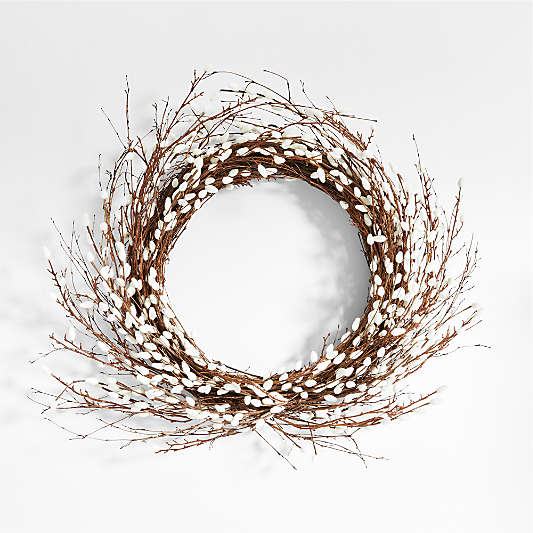 Faux Pussy Willow Wreath