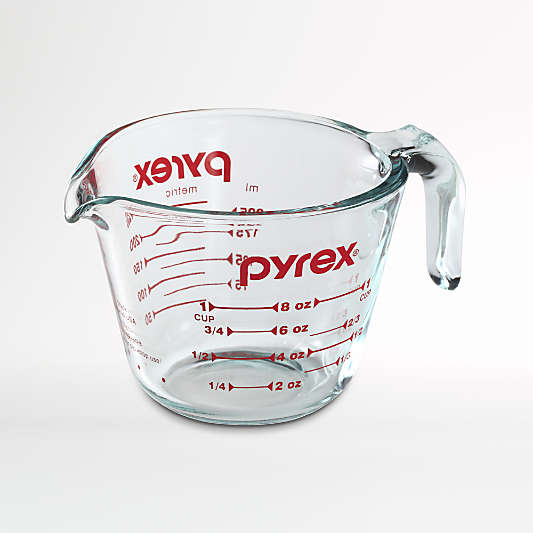 Pyrex ® 1-Cup Glass Measuring Cup with Red Lettering