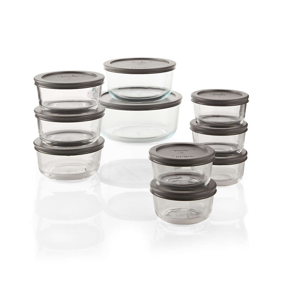 Generelt sagt kunstner tin Pyrex 20-Piece Glass Food Storage Set + Reviews | Crate & Barrel