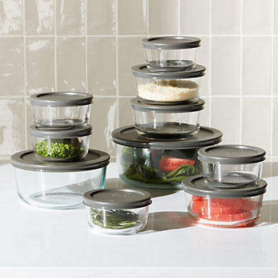 View Pyrex 20-Piece Glass Food Storage Set details