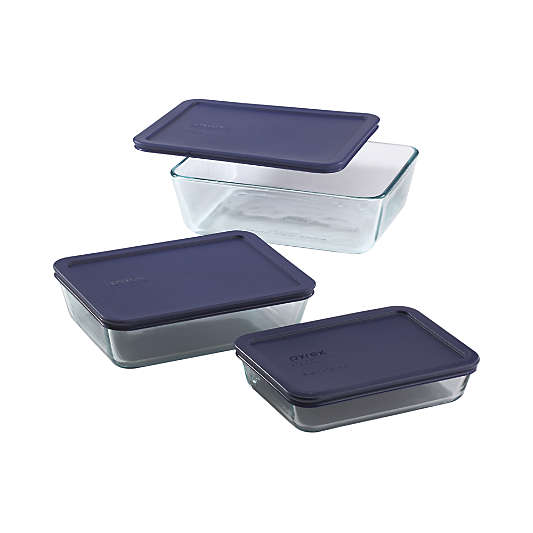 Pyrex ® 6-Piece Glass Rectangular Storage Set