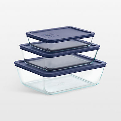 View Pyrex ® 6-Piece Glass Rectangular Storage Set details