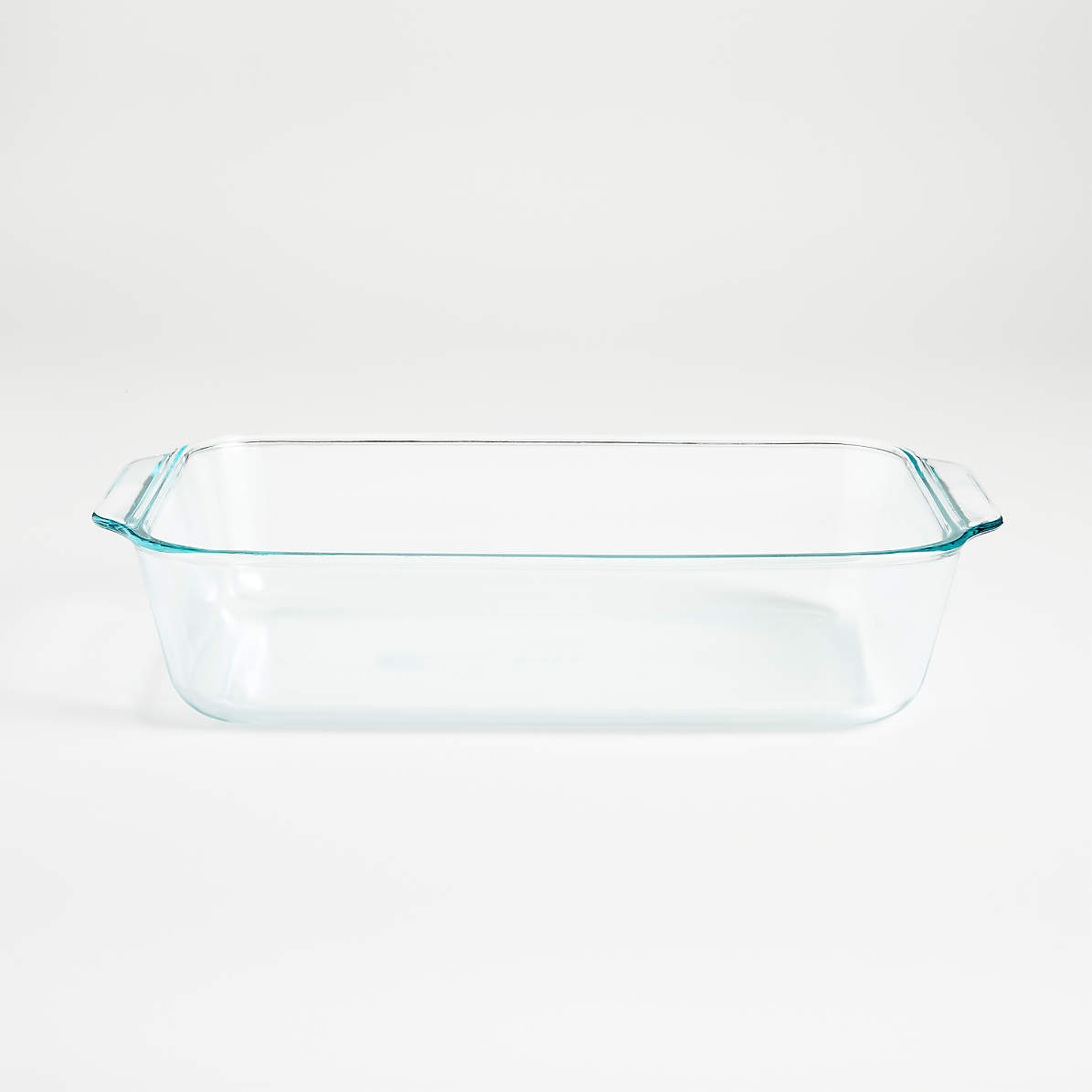 Pyrex Basics Clear Glass Food Storage Dishes, 4 (3-Cup) Oblong Dishes with Turquoise Plastic Lids