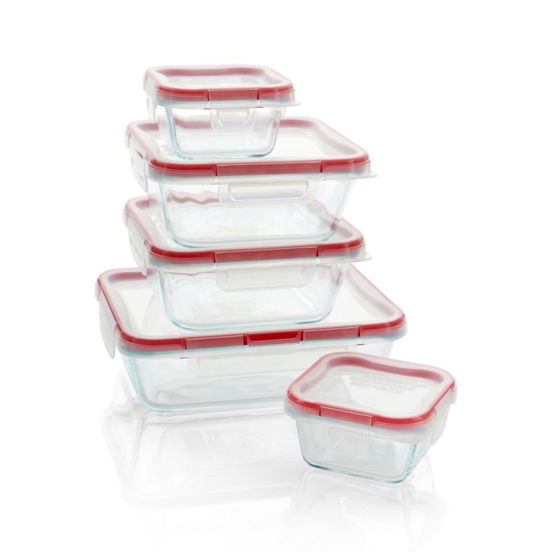 FreshLock Plus™ Glass Storage with Microban 10-piece Set