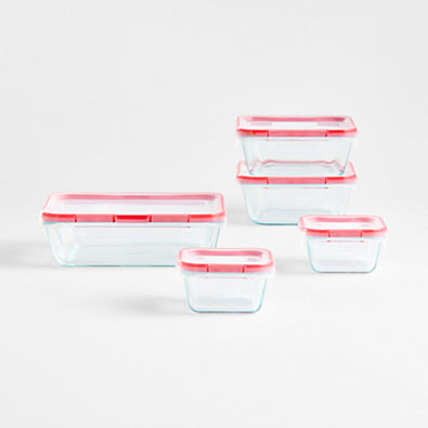 View Pyrex ® Freshlock Glass 10-Piece Food Storage Set details