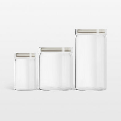 View Pyrex Glass Canisters, Set of 3 details
