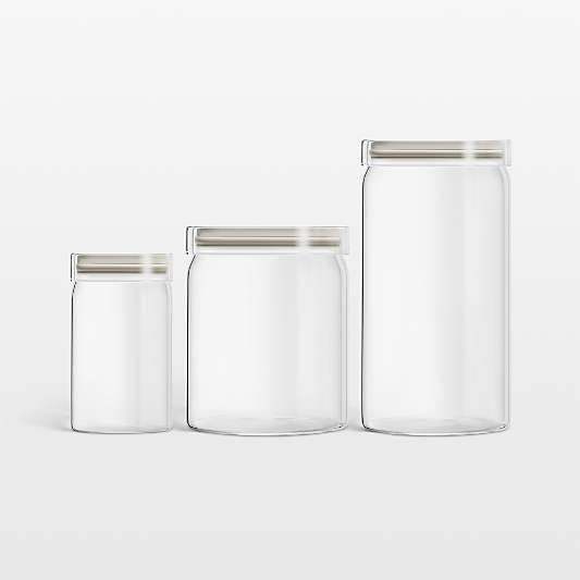 Pyrex Glass Canisters, Set of 3