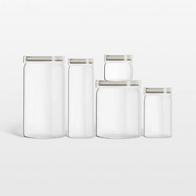 View Pyrex Glass Canisters, Set of 5 details