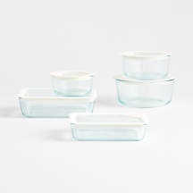 Pyrex Ultimate 10-Piece Glass Food Storage Set | Crate & Barrel