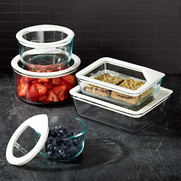 Caraway 14 Piece Glass Food Storage Set - Sage