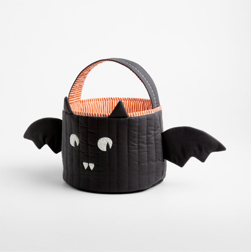 Quilted Bat Kids Halloween Treat Basket - image 3 of 5