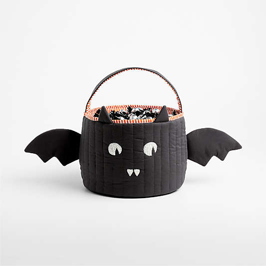 Quilted Bat Kids Halloween Treat Bag