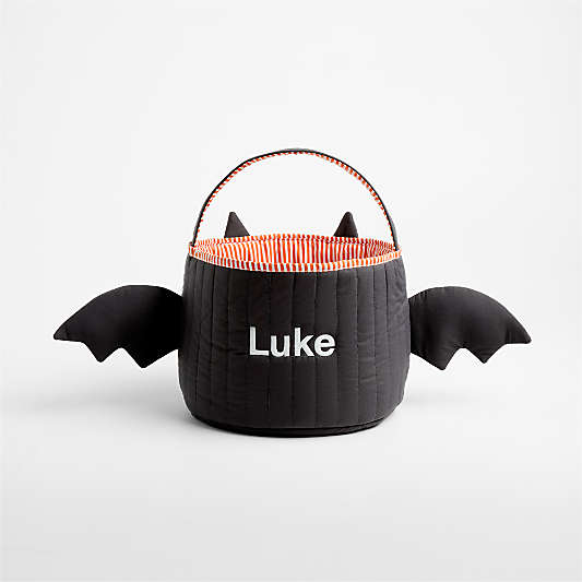 Quilted Bat Kids Halloween Treat Bag