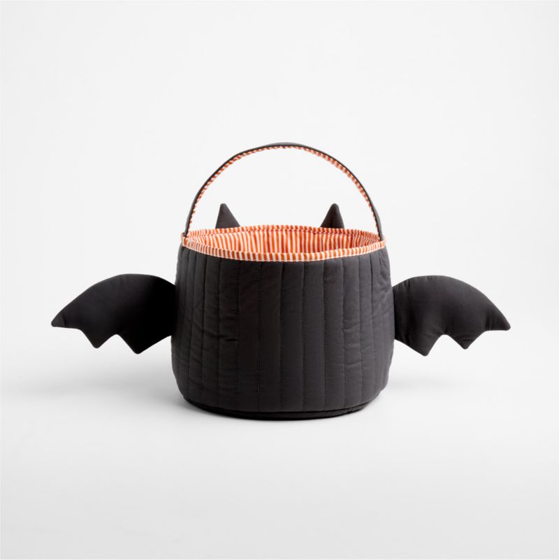 Quilted Bat Kids Halloween Treat Basket - image 2 of 5