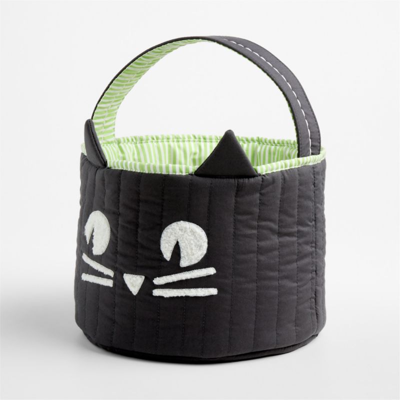 Quilted Cat Kids Halloween Treat Basket - image 3 of 5