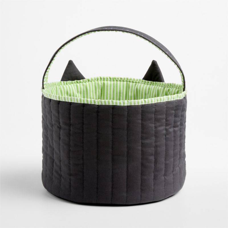 Quilted Cat Kids Halloween Treat Basket - image 2 of 5