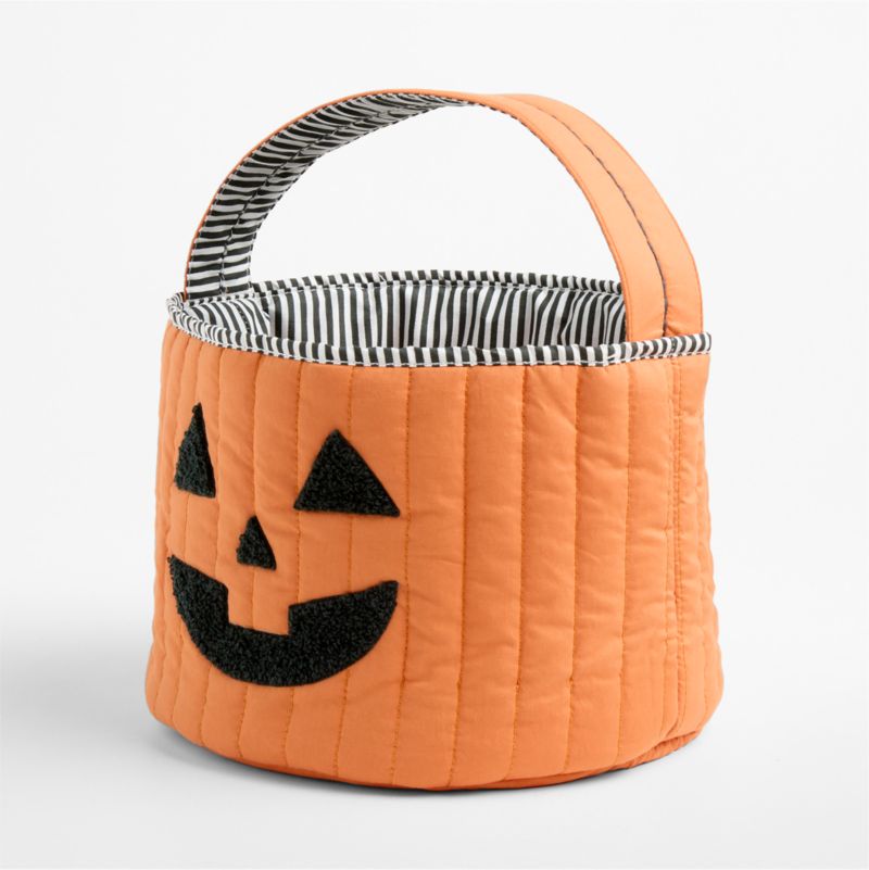 Quilted Pumpkin Kids Halloween Treat Basket - image 3 of 5