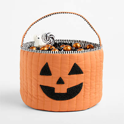 Quilted Pumpkin Kids Halloween Treat Bag