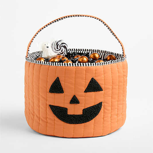 Quilted Pumpkin Kids Halloween Treat Bag