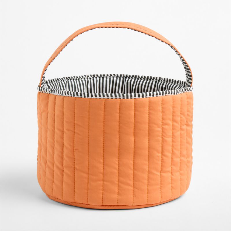 Quilted Pumpkin Kids Halloween Treat Basket - image 2 of 5